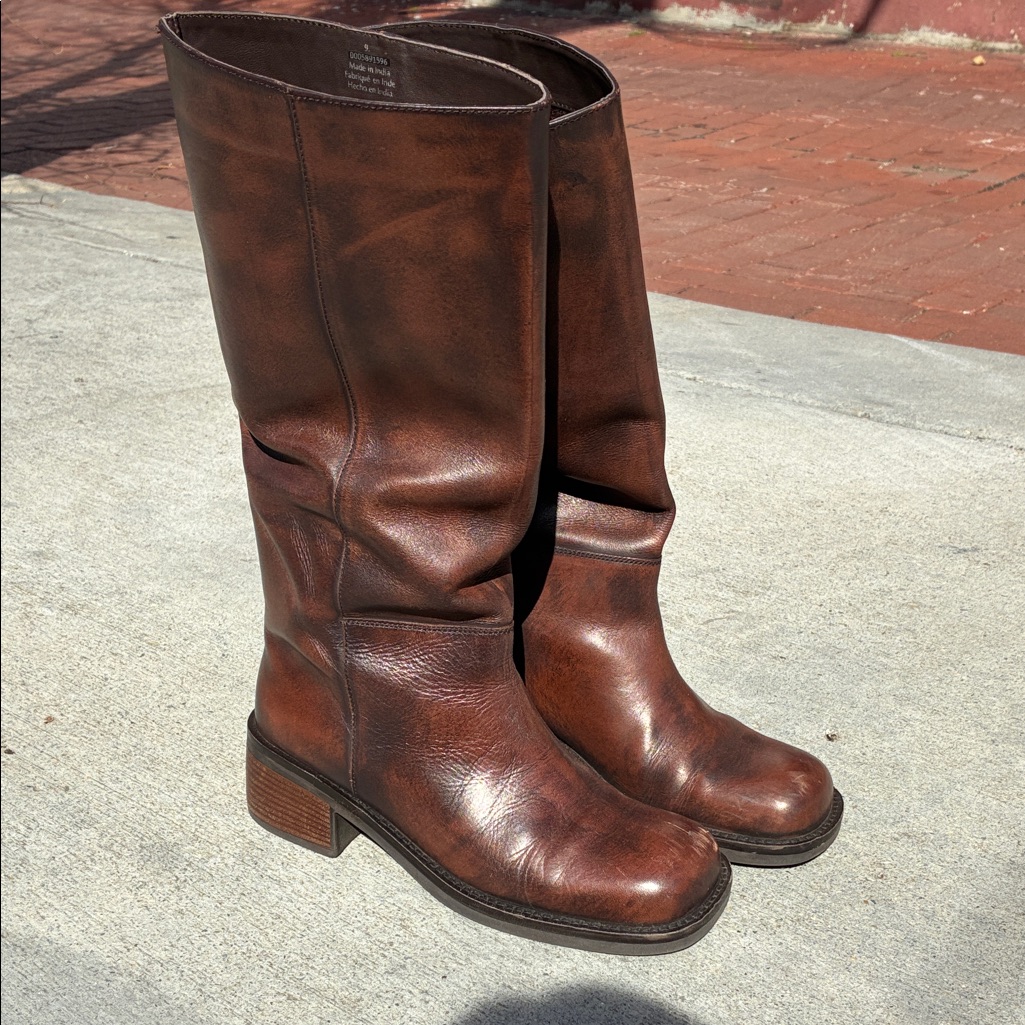 Free People Rich Brown Heeled Boots